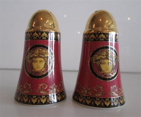 Versace by Rosenthal Medusa Red Salt and Pepper Shakers Set